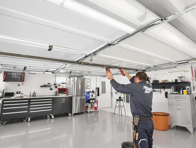 Overhead garage door repair service by Redlands Garage Door Repair in Redlands